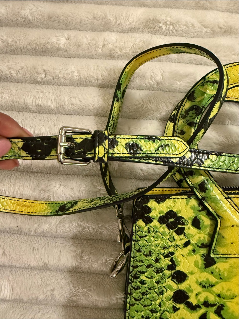 Luar Small Ana Snake Effect Leather Crossbody Bag - Picture 9 of 15